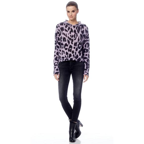 360 Cashmere Carson Hoodie Wisteria & Charcoal Skull Sz S - Picture 8 of 8